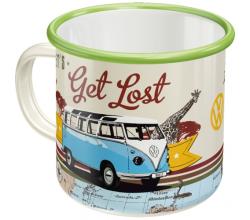 Emaille-Becher VW Bulli-Let\'s Get Lost Away